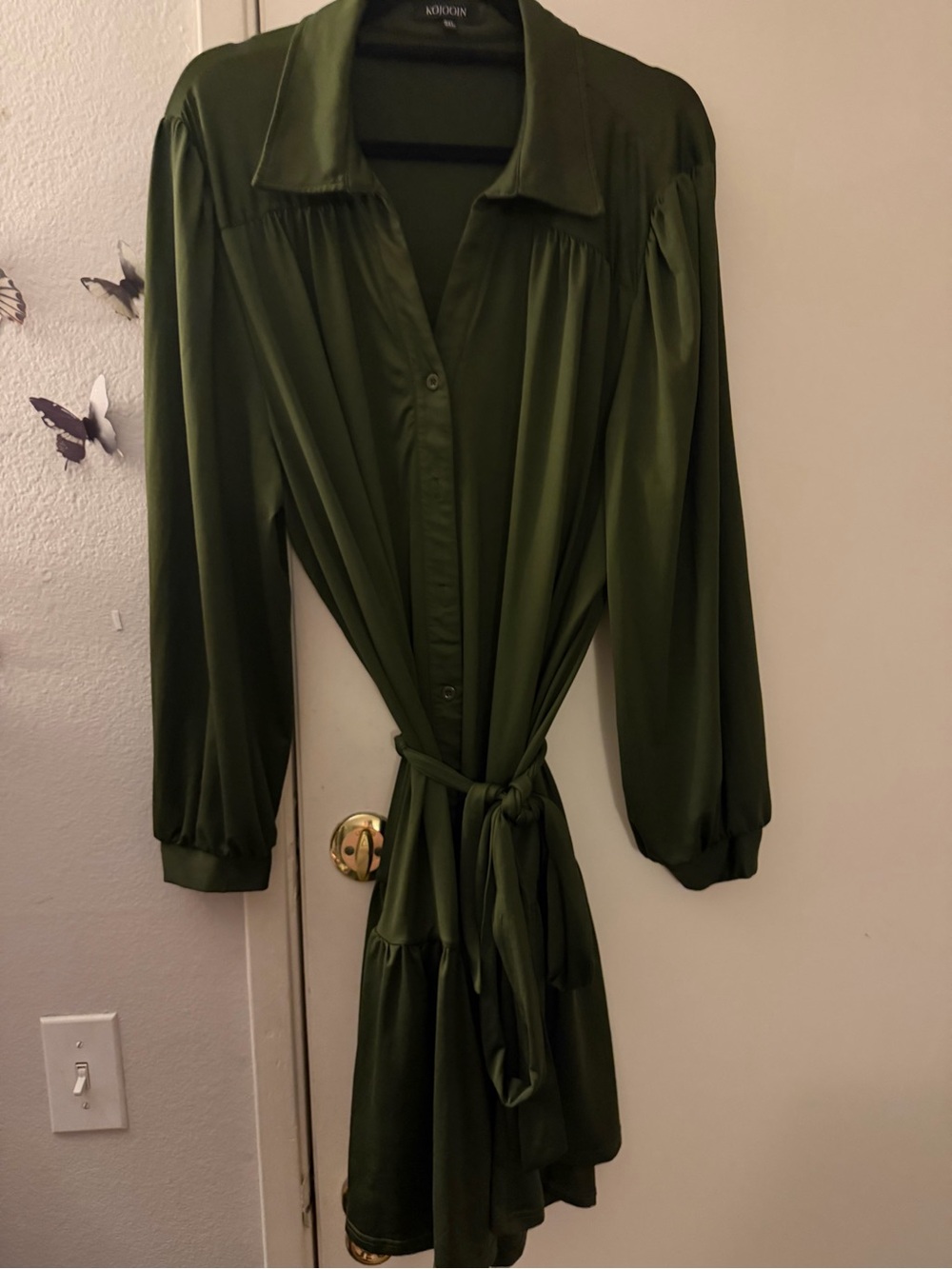 Kojooin Olive Green Dress- 3XL